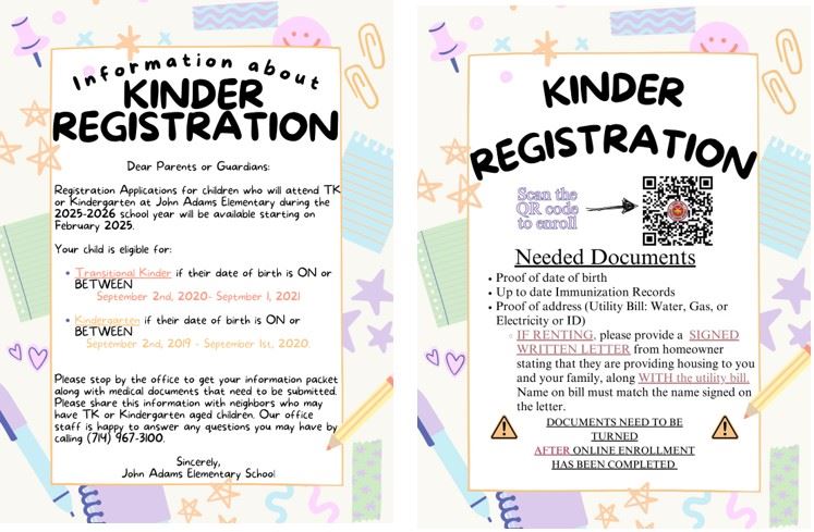  Kinder Registraton